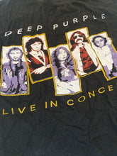 Vintage 90s Deep Purple band t shirt heavy metal rock black tshirt size medium